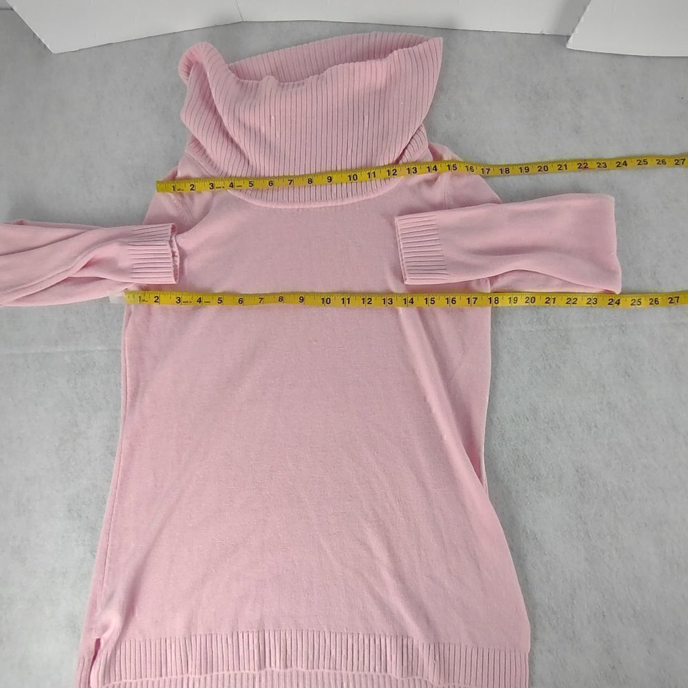 Kim Rogers Signature Womens Cowl Neck Pink Long Sleeve Sweater Size Medium - Picture 7 of 10